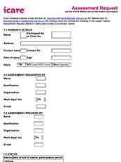 icare Assessment Request Form