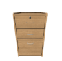 Bedside Cabinet - 2 Drawers + 1 Dump Drawer + Lock