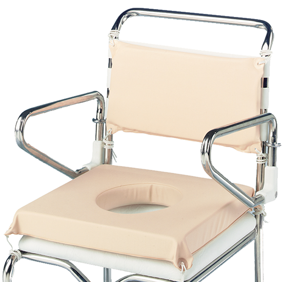 K Care Commode Padded Tie on Closed Seat