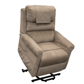 Heavy Duty and Safety Motion Reclining Mechanism Power Massage Lift Recliner Chair with Heat & Vibration for Elderly 2 Side Pockets Remote control, Brown 