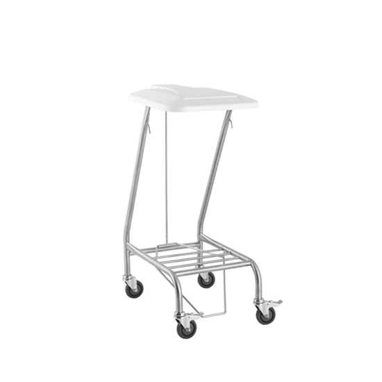 Soiled Linen Trolley - Foot Operated Lid