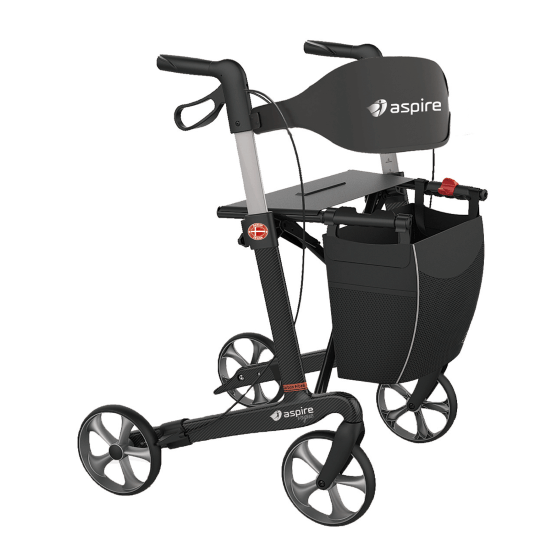 Aspire Vogue Carbon Fibre Seat Walker / Rollator