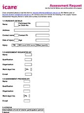 icare Assessment Request Form