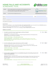Home FAST Falls & Accidents Screening Tool