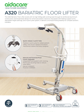 A320 Aluminium Bariatric Lifter Flyer