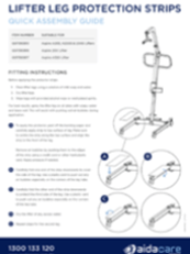 Aidacare Aspire Lifter Leg Protection Quick Assembly Guide