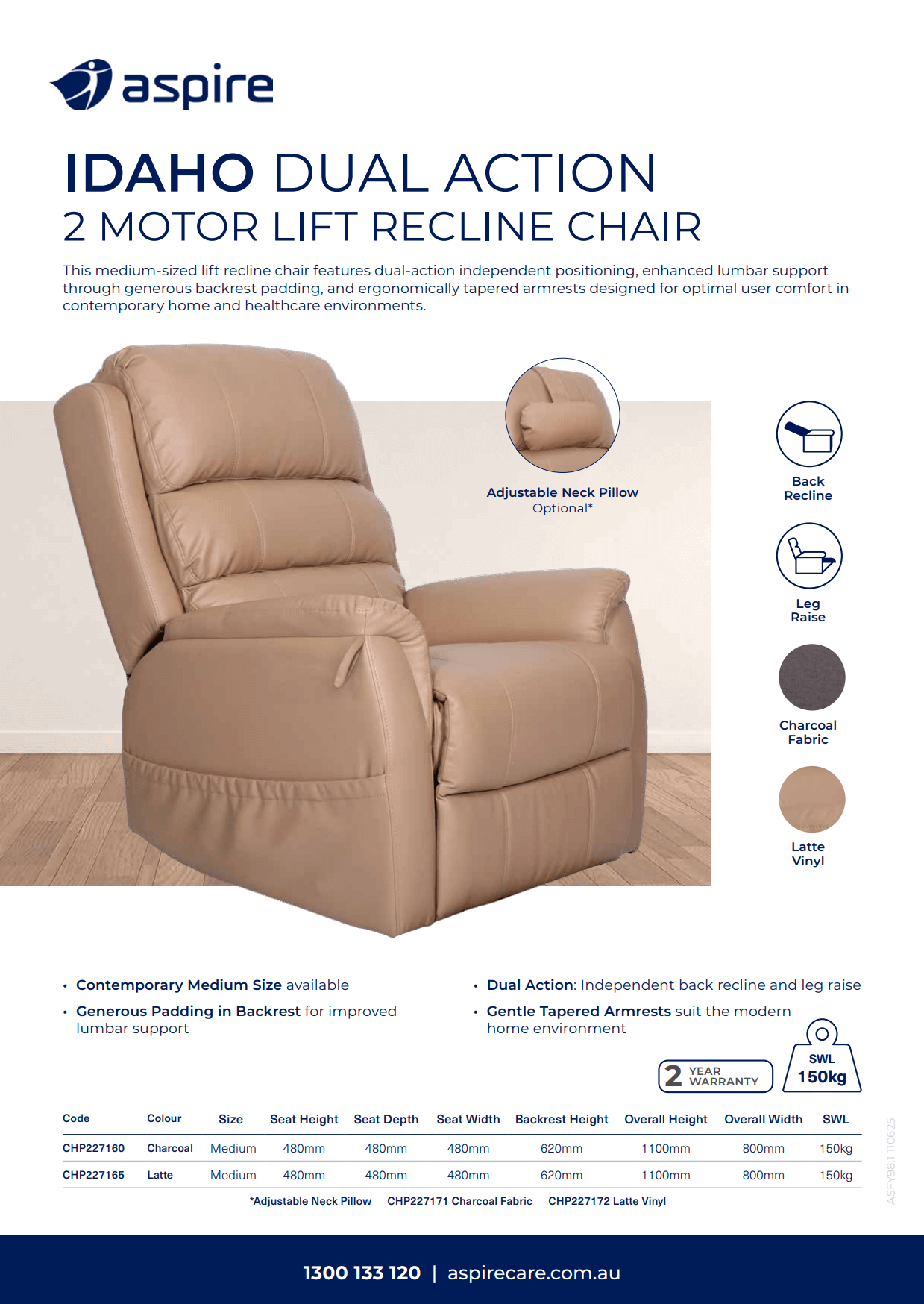 Aspire Idaho Lift Recline Chair Flyer