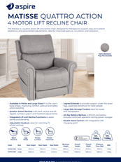 Aspire Matisse Lift Recline Chair Flyer