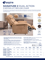 Aspire Signature Dual Lift Recline Chair Flyer