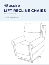 Aspire Lift Recline Chairs Monet Rembrandt User Manual