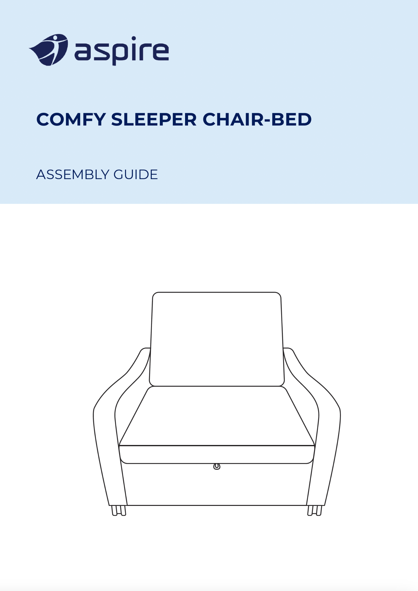 Aspire Comfy Sleeper Chair Bed Assembly Guide