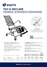 Aspire Tilt & Recline Shower Commode Flyer
