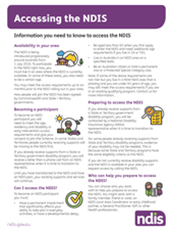 Accessing the NDIS