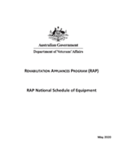 RAP National Schedule of Equipment