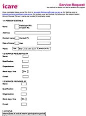 icare Service Request Form