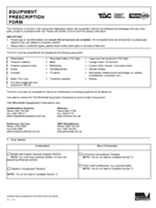 TAC Equipment Prescription Form