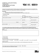TAC VWA Home Modifications Assessment Form Hospital Based OTs