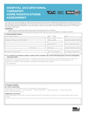 Worksafe Hospital Home Modification Assessment Form