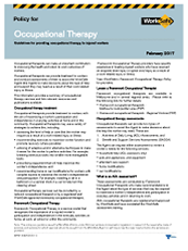 Worksafe Occupational Therapy Policy