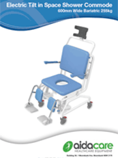 Electric Bariatric Tilt in Space Shower Commode Chair Flyer