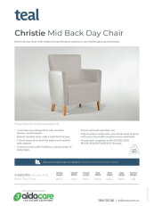 Teal Christie Mid Back Arm Chair Flyer