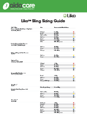 Liko Sling Sizing Guide
